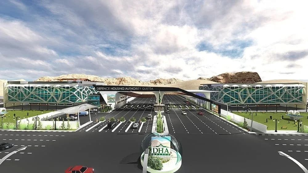 An artist's impression of the DHA Quetta entrance gateway