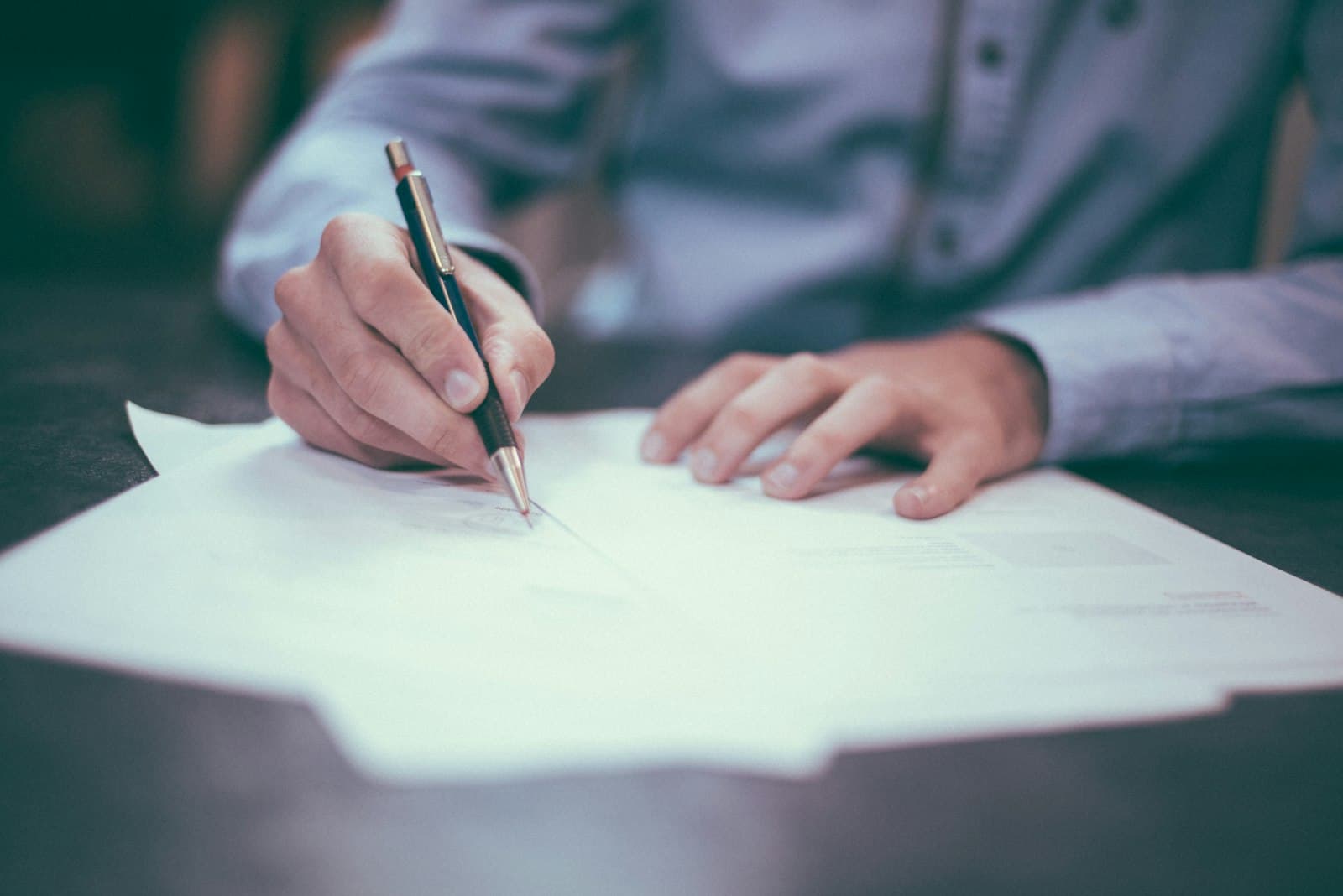 Property documents being reviewed